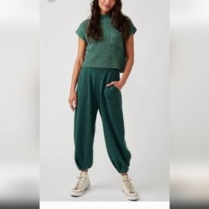 Free People Freya Set Emerald Green